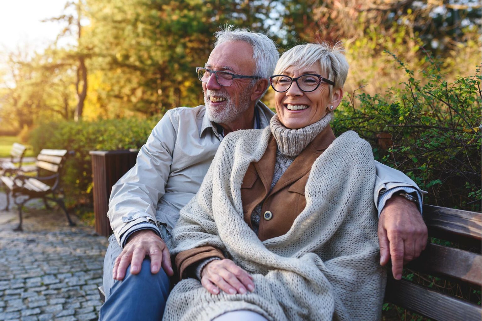 Pensioners living happly